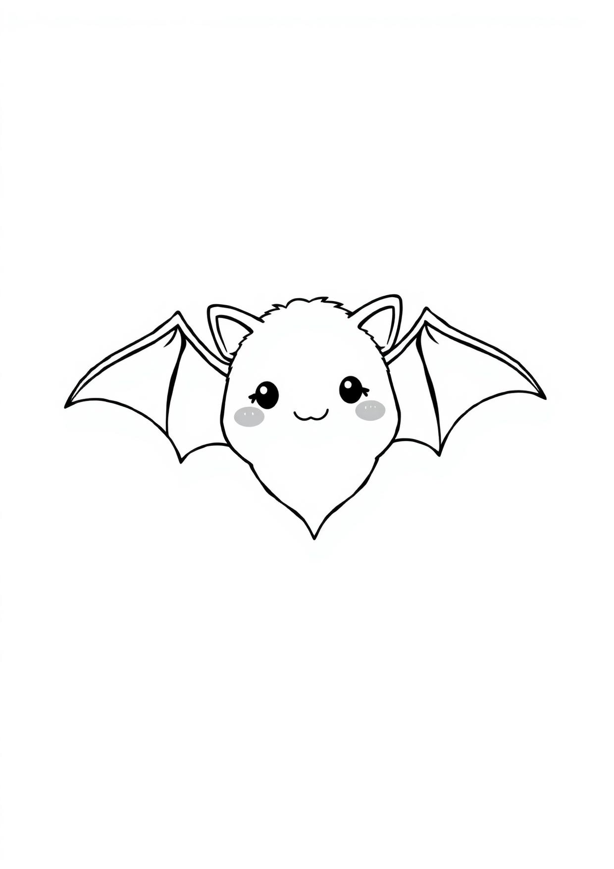 Anteprima del disegno da colorare del pipistrello in formato A4