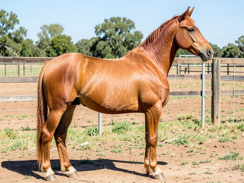 American Quarter Horse: cavallo della razza American Quarter Horse in ripresa laterale