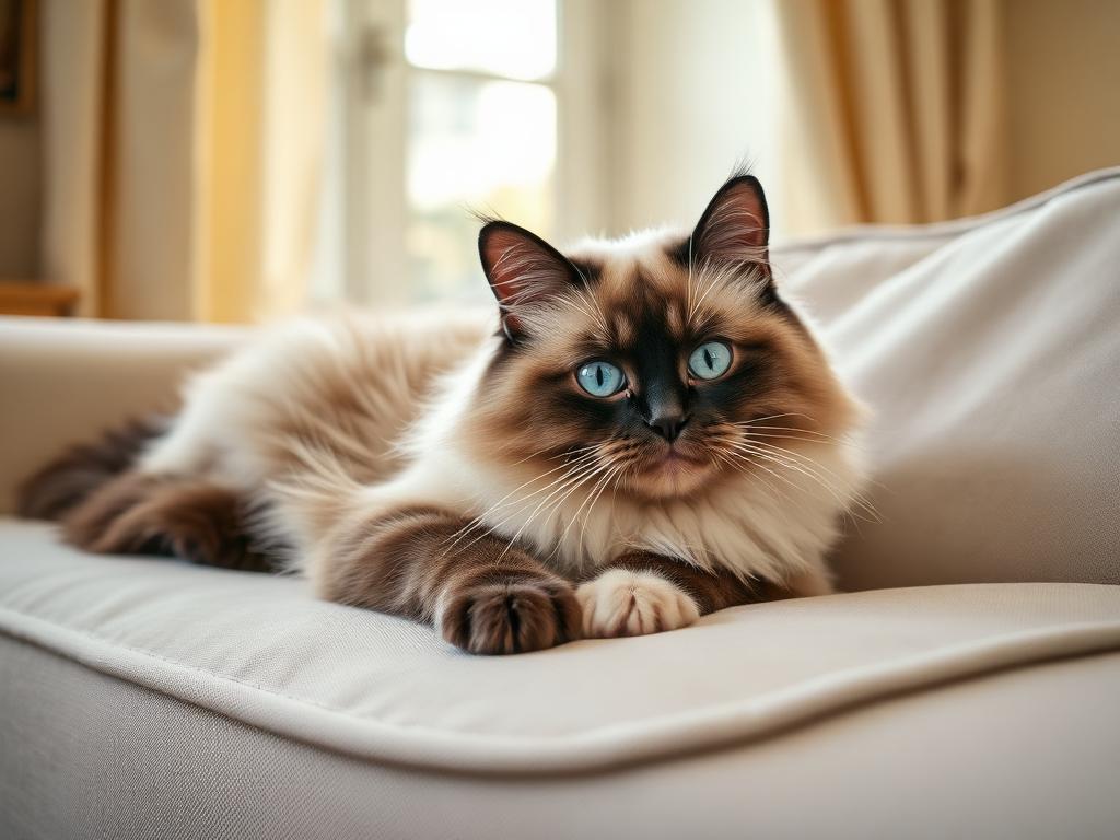 Ragdoll: aspetto tipico della razza in ambiente domestico